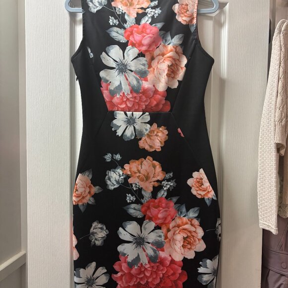 Floral Pencil Dress Sz M - Picture 2 of 3